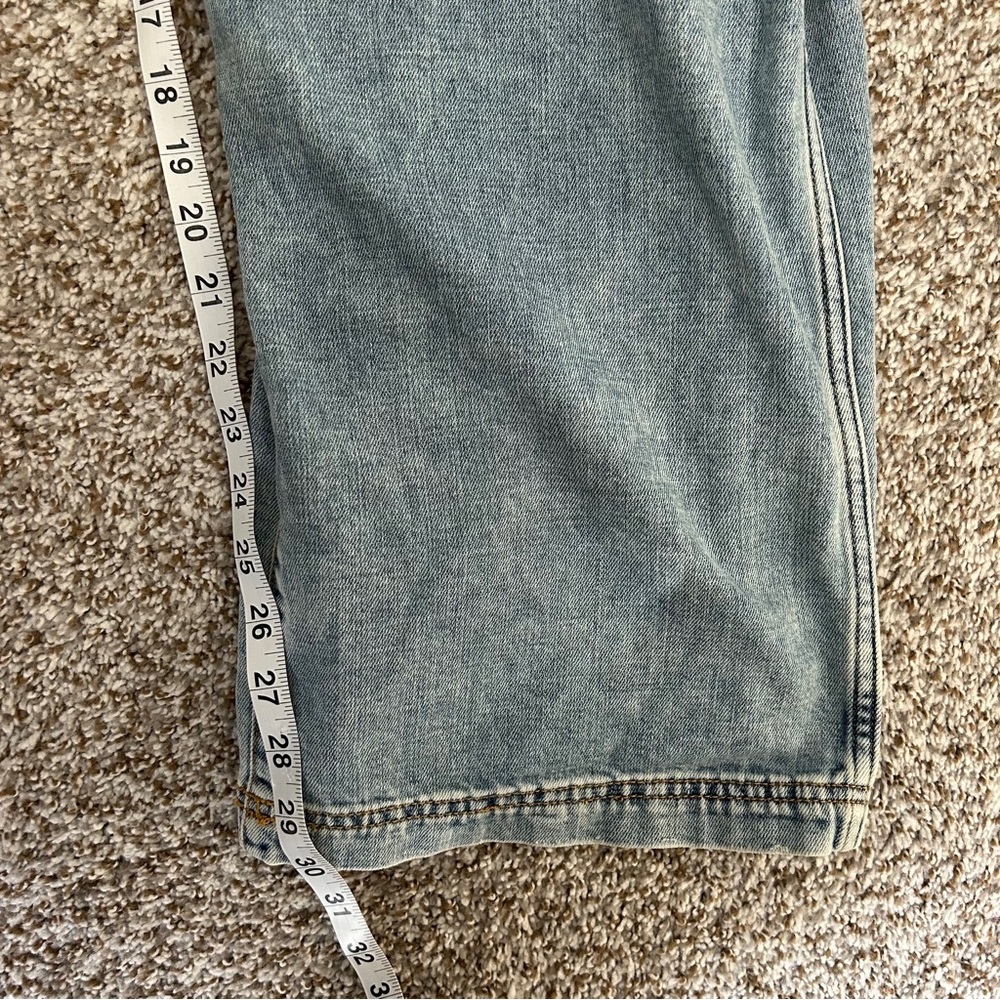 NWT Aerie Denim Wide Leg Overalls Y2K 90s Retro Casual Streetwear XL - Picture 10 of 11